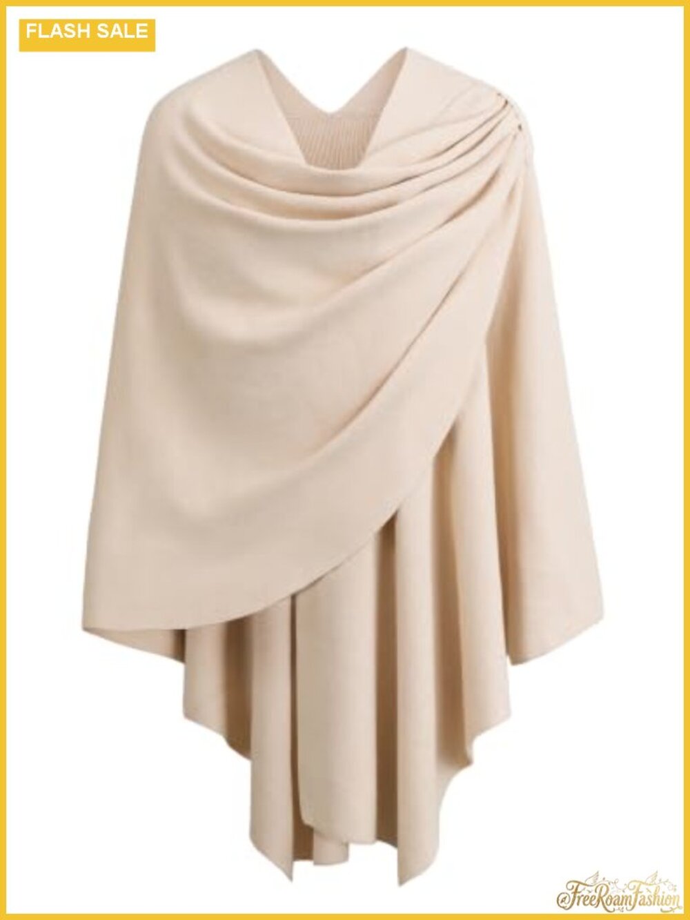 Womens Cross Front Knit Poncho Shawl Wrap Wedding Formal Gift